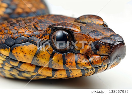 Close-up photo of an anaconda snake head with detailed scales 138967985