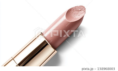 Isolated nude pink lipstick on white background with soft shadow Isolated nude pink lipstick on white background with soft shadow 138968003