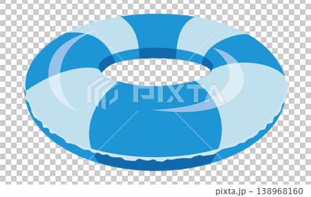 シンプルで可愛い浮き輪のイラスト素材 138968160