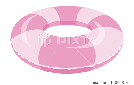 シンプルで可愛い浮き輪のイラスト素材 138968162