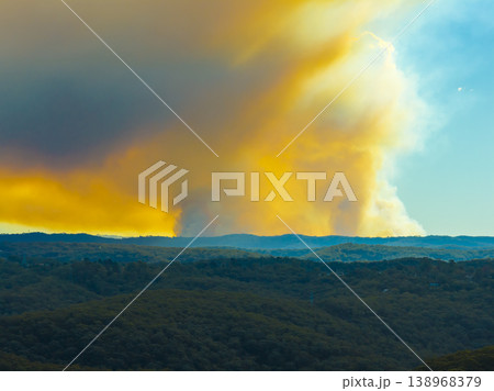 Photograph of hazard reduction burning in the Blue Mountains Photograph of hazard reduction burning in the Blue Mountains 138968379