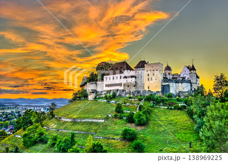 Lenzburg Castle in Switzerland at sunset Lenzburg Castle in Switzerland at sunset 138969225