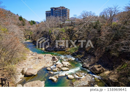 名取川の渓流とホテル瑞鳳　磊々峡　秋保温泉 138969641