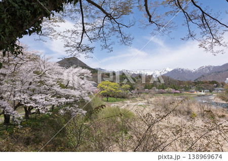 春の水上温泉　諏訪峡遊歩道 138969674