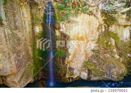 名取川の渓流と岩肌　滝　磊々峡　秋保温泉 138970081