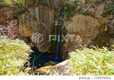 名取川の渓流と岩肌　滝　磊々峡　秋保温泉 138970082