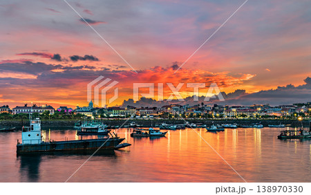 Casco Viejo, the historic district of Panama City at sunset 138970330