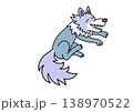 星座図にあった笑うオオカミ座のイラスト 138970522