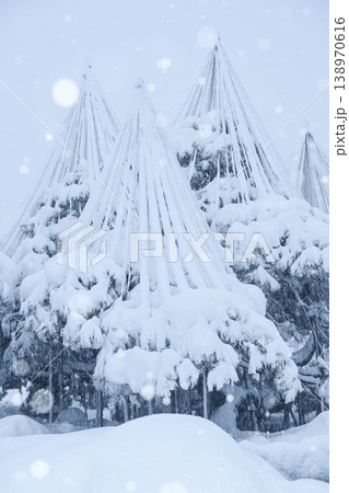 雪景色が美しい兼六園 138970616