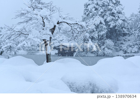 雪景色が美しい兼六園 雪景色が美しい兼六園 138970634