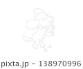 星座線に合う仔犬座の線画イラスト 138970996