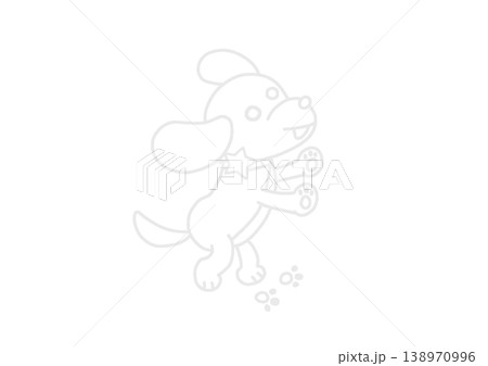星座線に合う仔犬座の線画イラスト 138970996