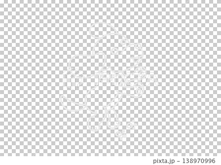 小犬座的線條藝術插圖，與星座線條相符。 138970996