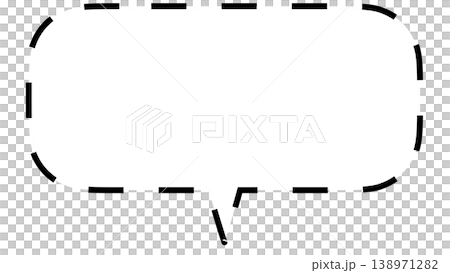 Simple speech bubble (inside the bubble: white background, outside the bubble: transparent background) 138971282