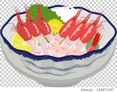 日式小菜:甜蝦刺身 日式小菜:甜蝦刺身 138971287