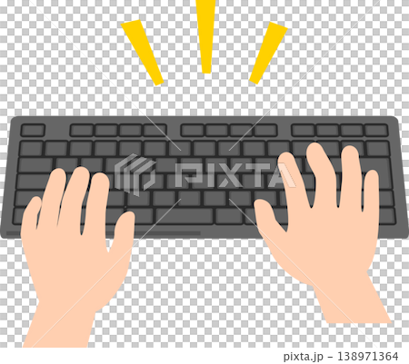 雙手在電腦鍵盤上打字 138971364