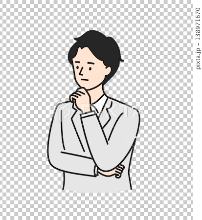 穿西裝思考的男人 138971670