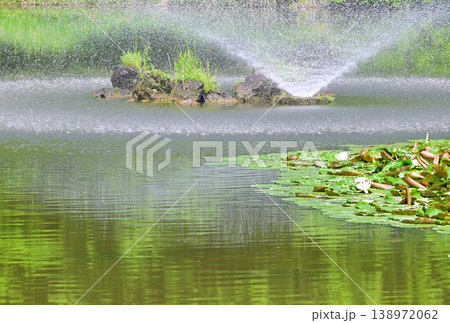 涼しさ増す噴水 城山公園 埼玉県桶川市 涼しさ増す噴水 城山公園 埼玉県桶川市 138972062