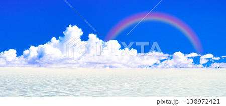 乾季のウユニ塩湖の白い情景 138972421