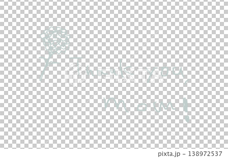 母の日の手描きイラスト「Thank you, 138972537