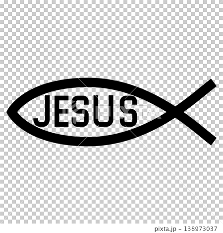 Jesus Christ symbol as a fish shape 138973037