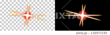Orange starburst light effect on transparent and black backgrounds Orange starburst light effect on transparent and black backgrounds 138973195