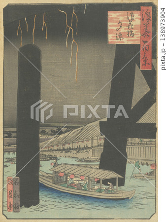 浪花百景:浪花橋夕涼 浪花百景:浪花橋夕涼 138973904