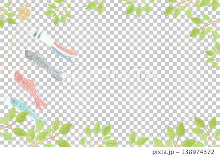水彩絵の具のこどもの日の手描き背景イラスト 水彩絵の具のこどもの日の手描き背景イラスト 138974372
