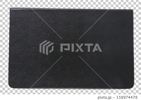 Black leather texture background with transparent edges 138974478