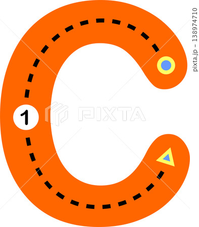 Educational lowercase letter C tracing worksheet for kids. Suitable for preschool and early learning handwriting practice. 138974710