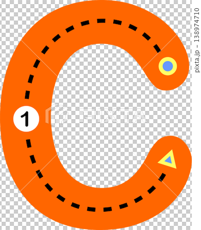 Educational lowercase letter C tracing worksheet for kids. Suitable for preschool and early learning handwriting practice. 138974710