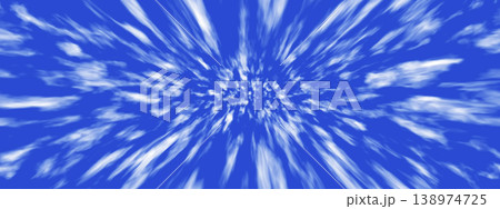青色の背景に渦巻く白い煙のイラスト 138974725