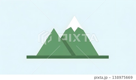 Geometric Mountain Peaks with Snow Minimalist Landscape Design Geometric Mountain Peaks with Snow Minimalist Landscape Design 138975669