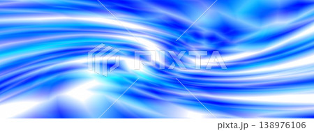 青色のグラデーションの波の抽象的な背景イメージ 138976106