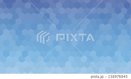 パステルブルー六角形グラデーション清潔感背景 138976845