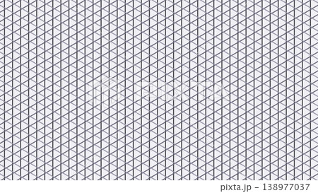 白背景にグレーの三角形アイソメトリックグリッドパターン 138977037