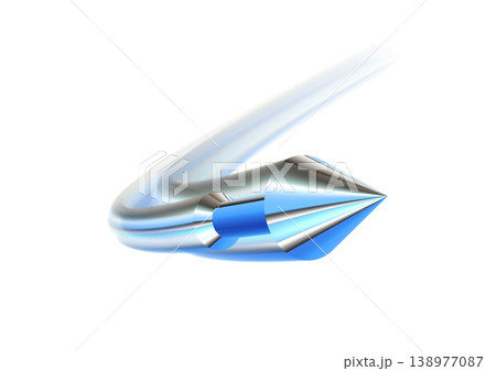 スピード感のある青い矢印の3dイラスト スピード感のある青い矢印の3dイラスト 138977087