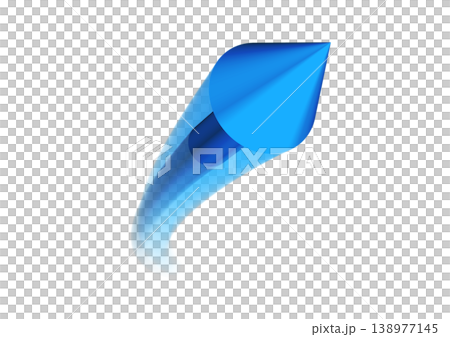 スピード感のある青い矢印の3dイラスト 138977145
