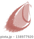Abstract graphic design with flowing lines and dotted patterns in shades of red and white, creating a dynamic visual effect 138977920