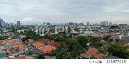 Residential settlements in the city center 138977928