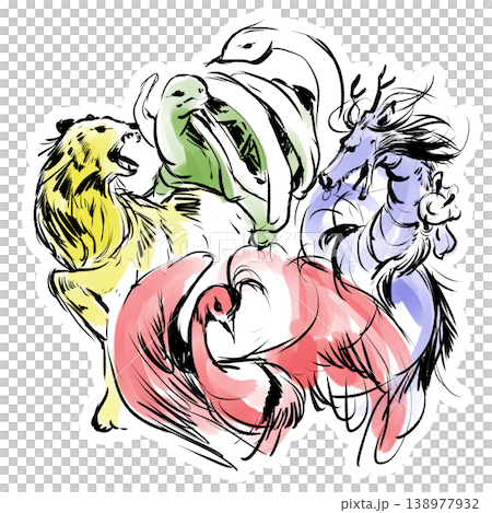 四神のイラスト 138977932