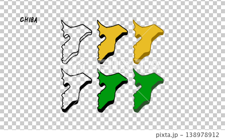 Colorful 3D hand-drawn vector illustration of a map of Chiba Prefecture Colorful 3D hand-drawn vector illustration of a map of Chiba Prefecture 138978912
