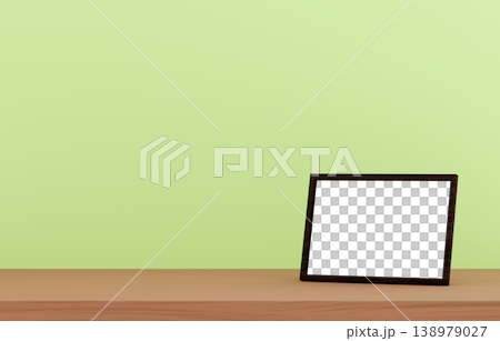 3D素材_写真立て_緑背景 138979027