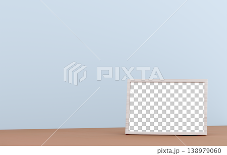 3D材質_相框_淺藍色背景 3D材質_相框_淺藍色背景 138979060