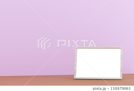 3D素材_写真立て_紫背景 138979063