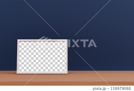 3D素材_写真立て_紺背景 138979088