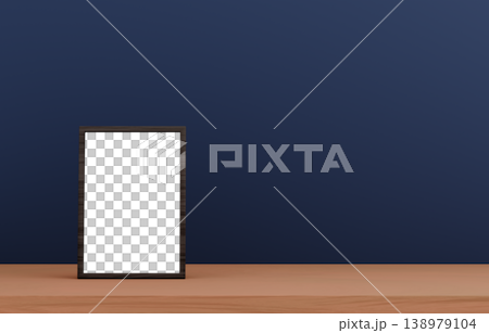 3D素材_写真立て_紺背景 138979104