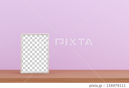 3D material_Photo frame_Purple background 3D material_Photo frame_Purple background 138979111
