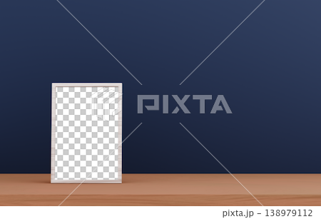 3D素材_写真立て_紺背景 138979112