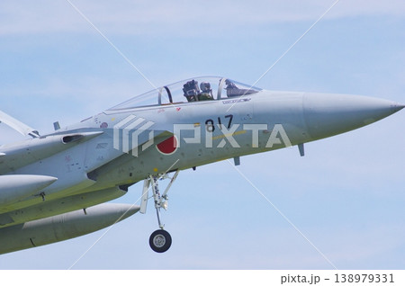 着陸態勢の航空自衛隊のF-15J 138979331